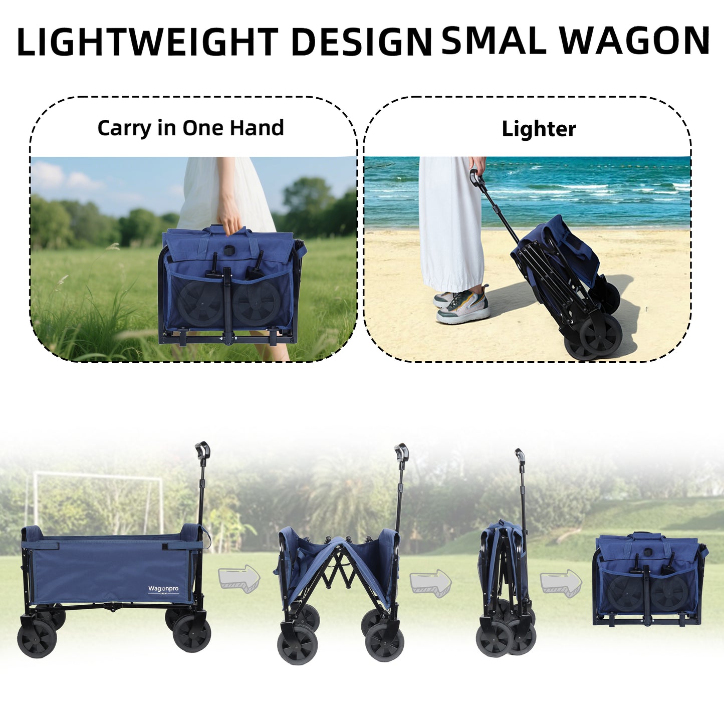 All- In- One Convertible Folding 4- Wheel Trolley