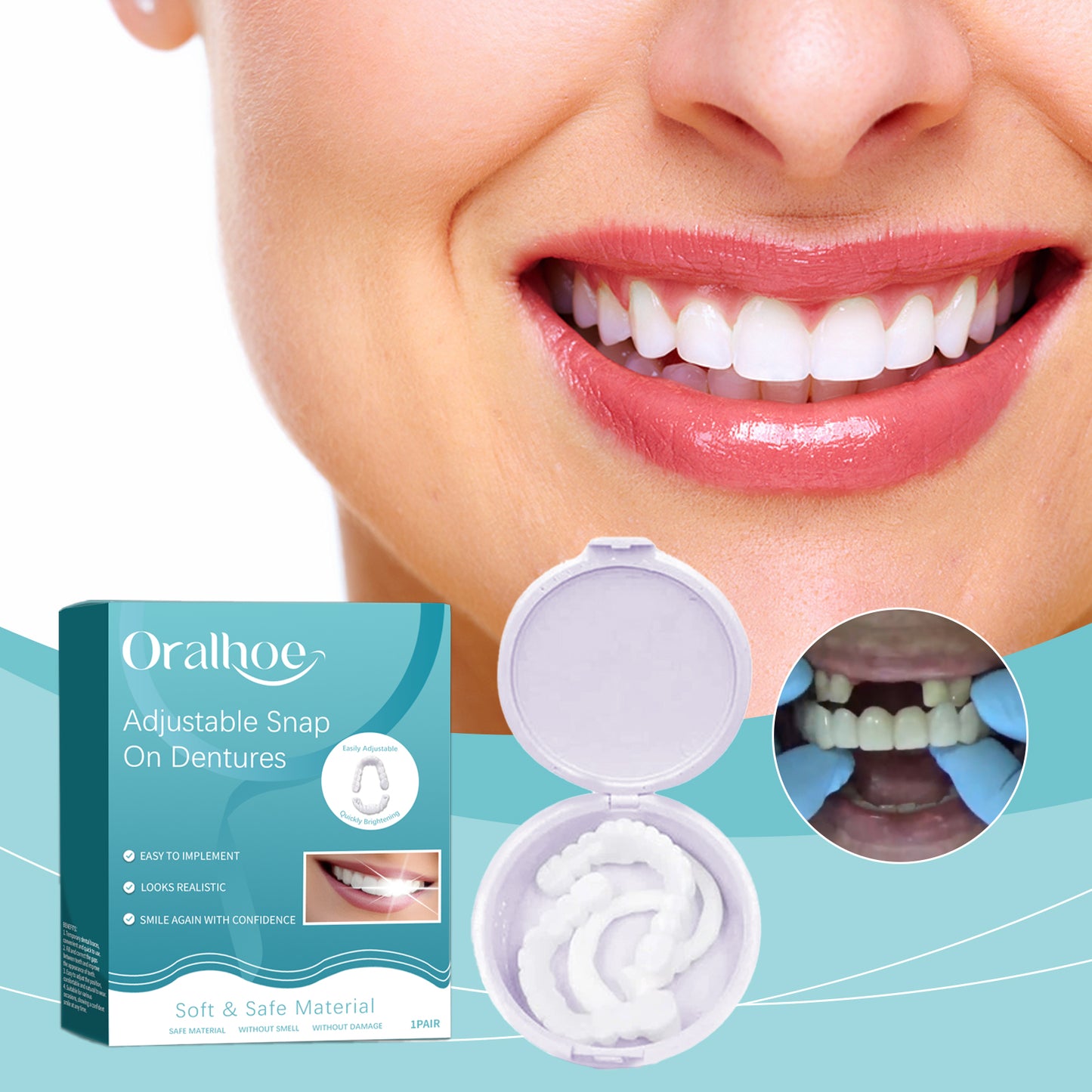Oralhoe Adjustable Snap Dentures