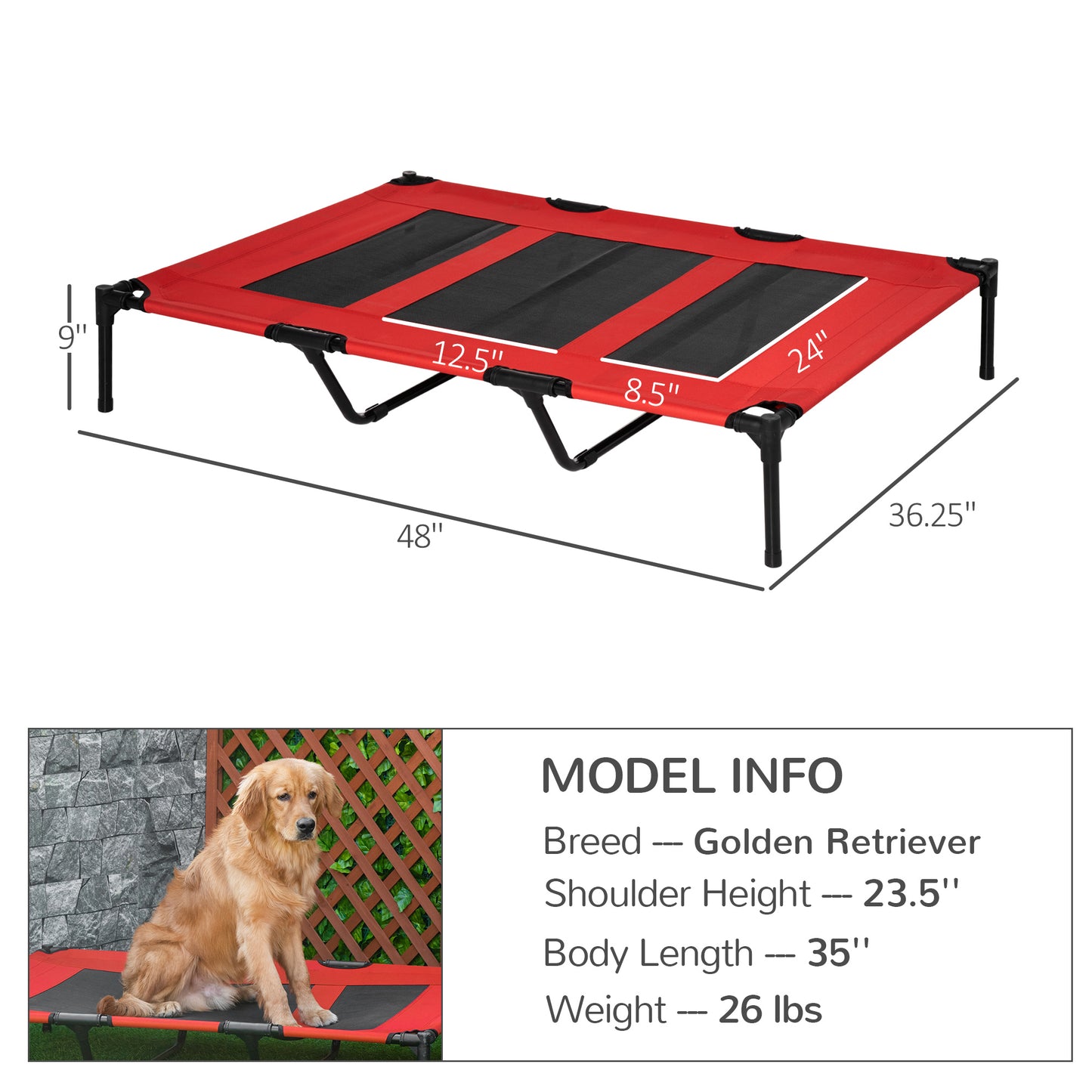 XL Elevated Dog Bed